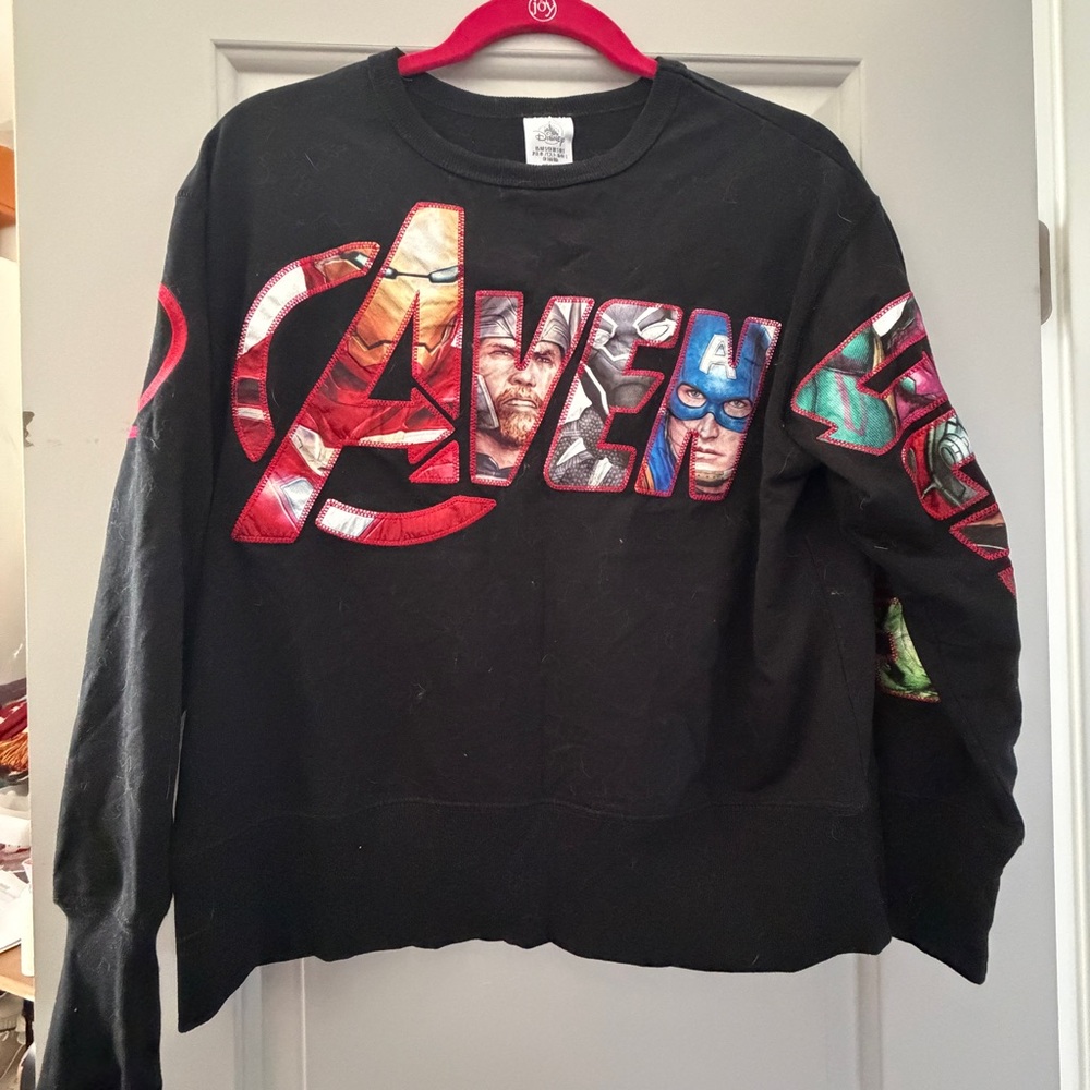 Disney Avengers Black Crewneck Sweater